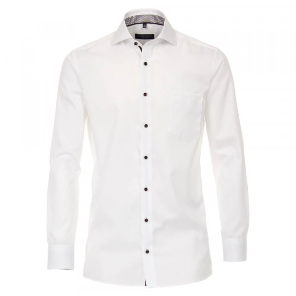 CASAMODA Hemd COMFORT FIT TWILL weiss mit Kent Kragen in klassischer Schnittform