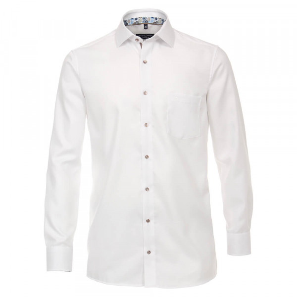 CASAMODA Hemd COMFORT FIT STRUKTUR weiss mit Kent Kragen in klassischer Schnittform