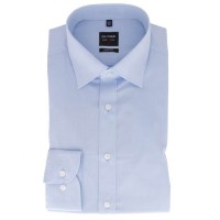 Camisa OLYMP Level Five body fit CHAMBRAY azul claro con cuello New York Kent de corte estrecho