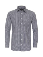 Camicia CasaModa COMFORT FIT UNI POPELINE blu scuro con Kent collar in taglio classico