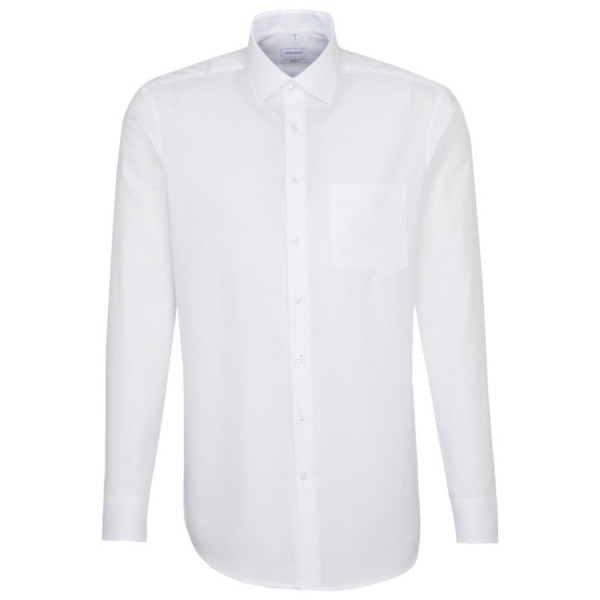 Camicia Seidensticker REGULAR STRUTTURA bianco con Business Kent collar in taglio moderno