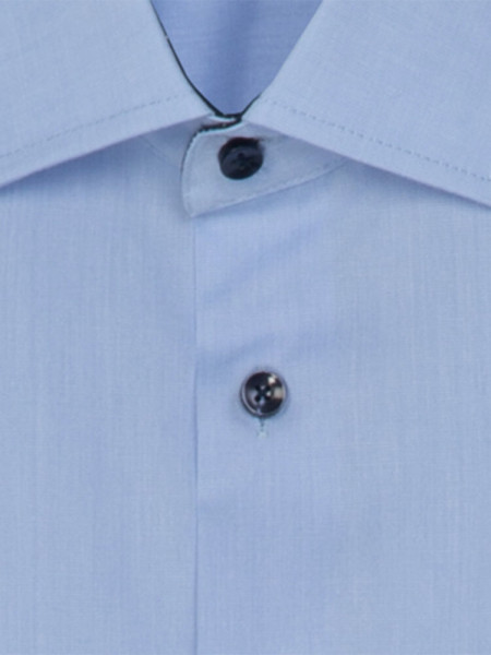 SEIDENSTICKER Slim Fit Hemd Hellblau Business Kent Fil à Fil