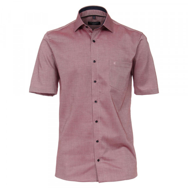 CASAMODA Hemd MODERN FIT STRUKTUR rot mit Kent Kragen in moderner Schnittform