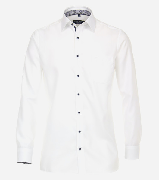 CasaModa overhemd COMFORT FIT STRUCTUUR wit met Kent-kraag in klassieke snit