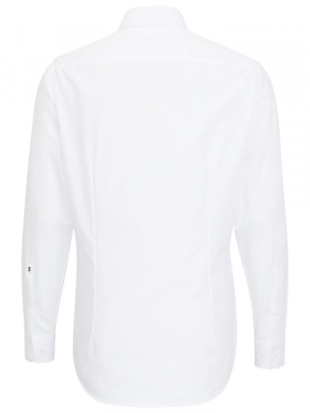 SEIDENSTICKER Slim Fit Hemd Weiß Business Kent Popeline